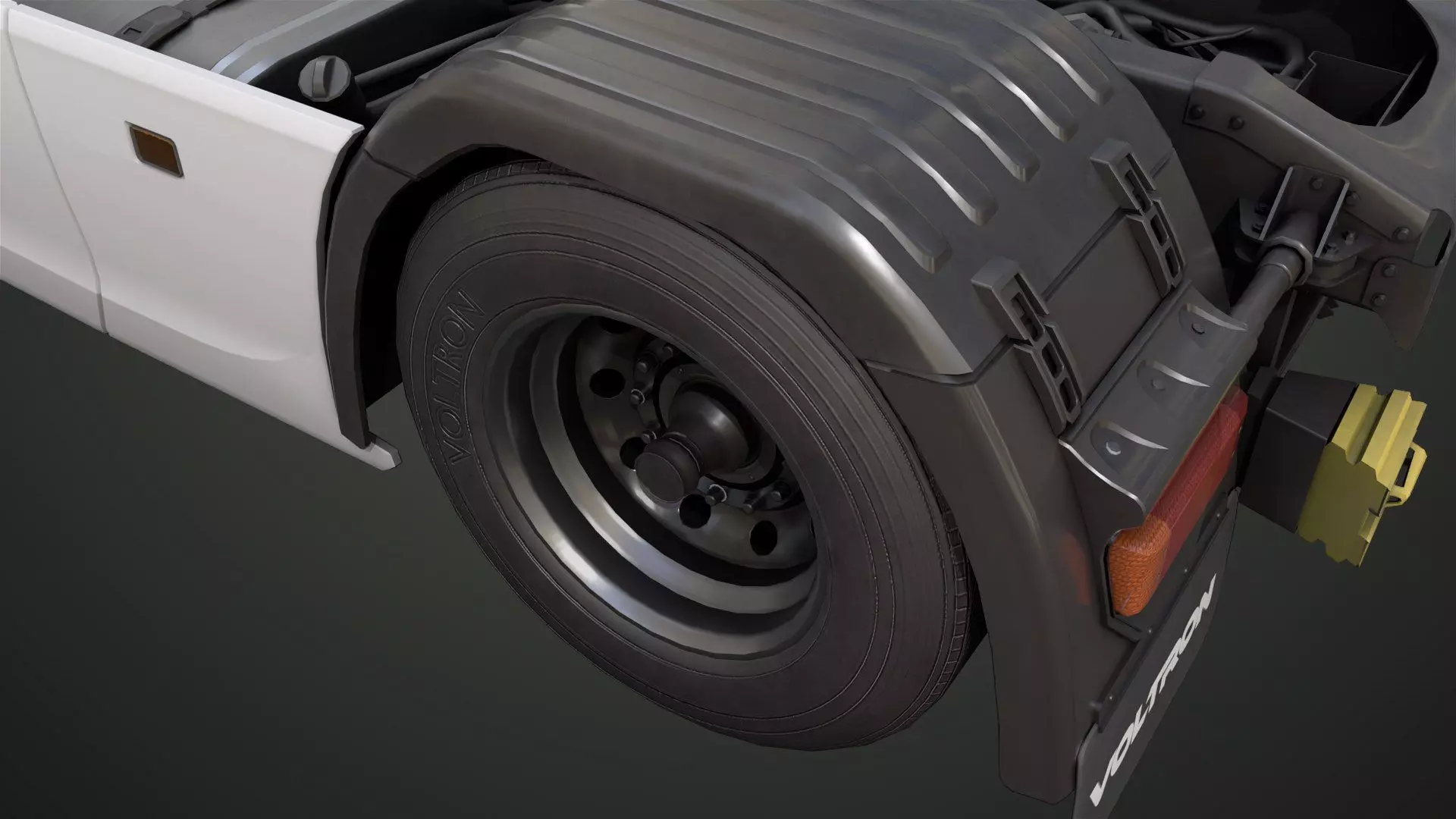 Heavy Truck Chassis 06  Interior All PBR Unity UE Textures Low-poly 3D model_24