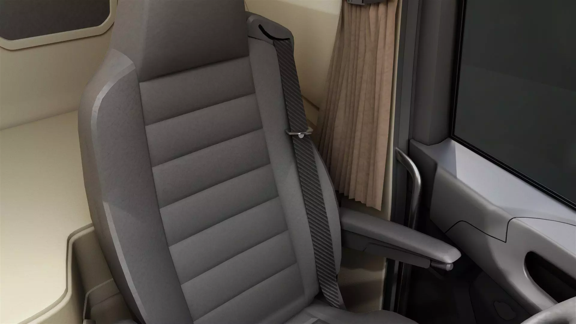 Heavy Truck Chassis 06  Interior All PBR Unity UE Textures Low-poly 3D model_37