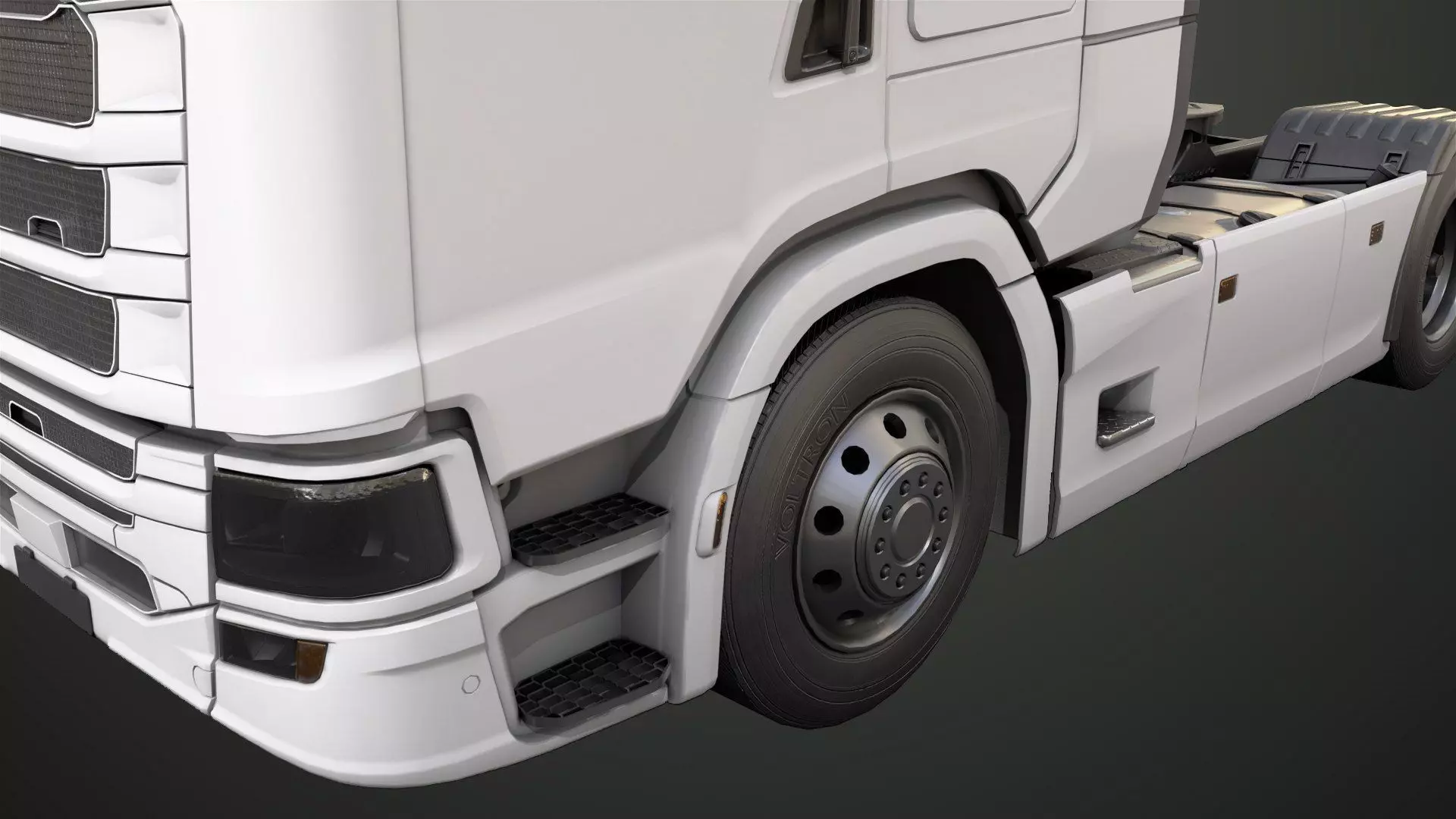 Heavy Truck Chassis 06  Interior All PBR Unity UE Textures Low-poly 3D model_28