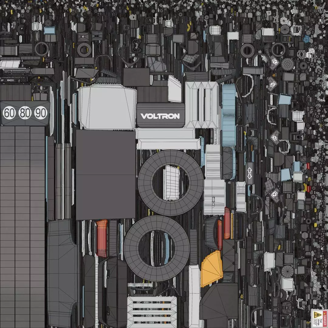 Heavy Truck Chassis 06  Interior All PBR Unity UE Textures Low-poly 3D model_60