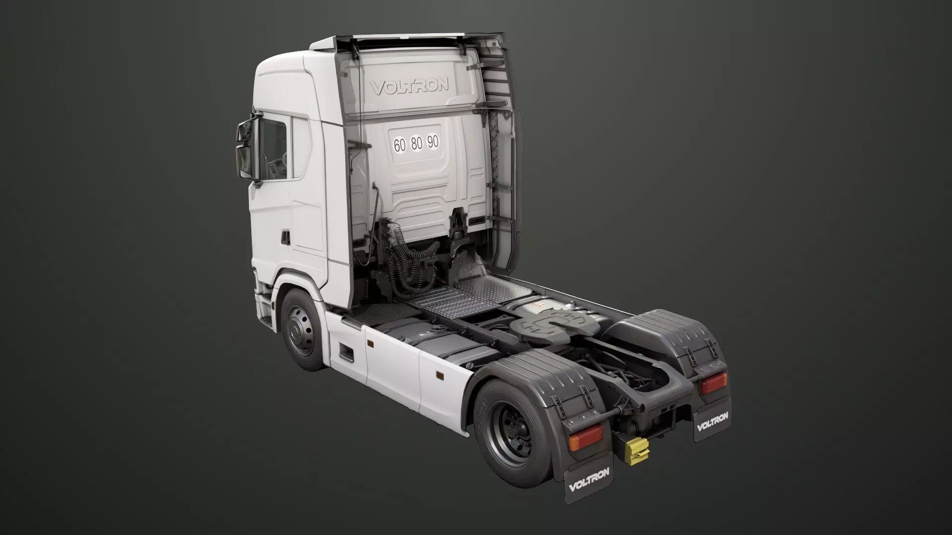 Heavy Truck Chassis 06  Interior All PBR Unity UE Textures Low-poly 3D model_6