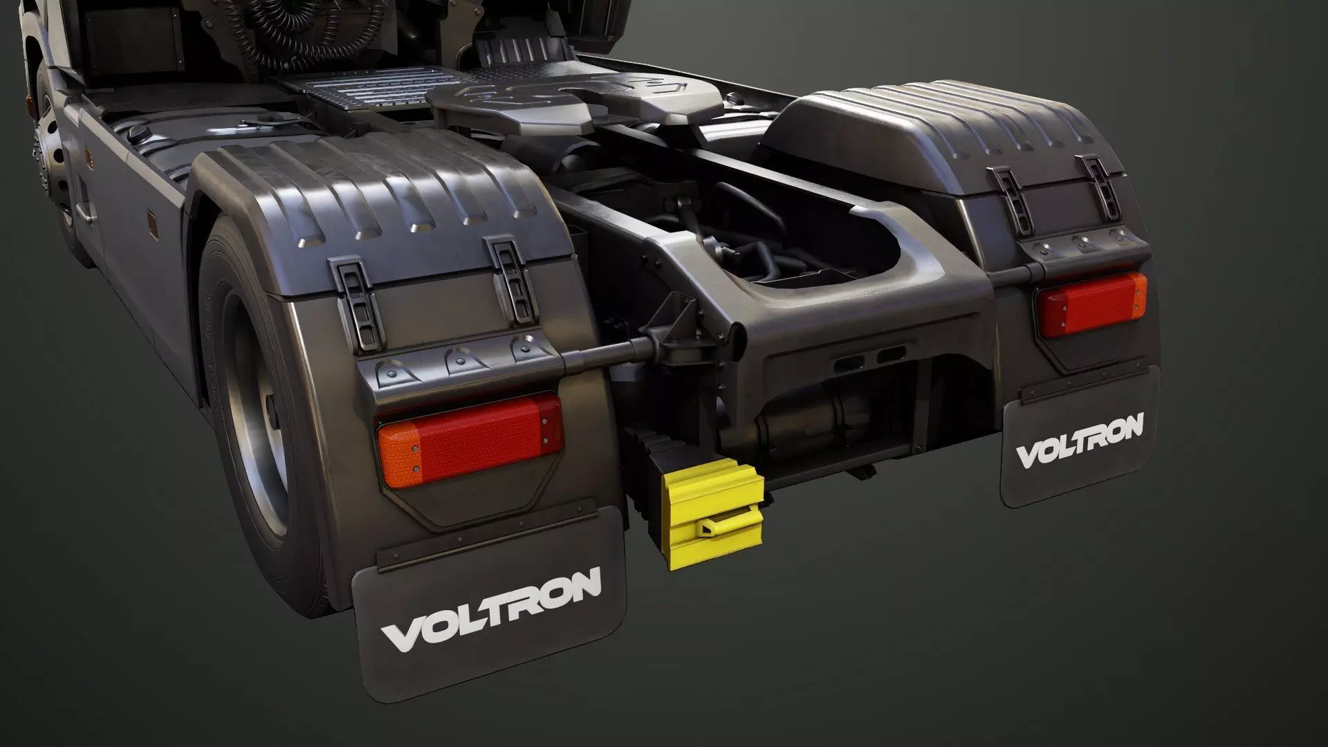 Heavy Truck Chassis 06  Interior All PBR Unity UE Textures Low-poly 3D model_19