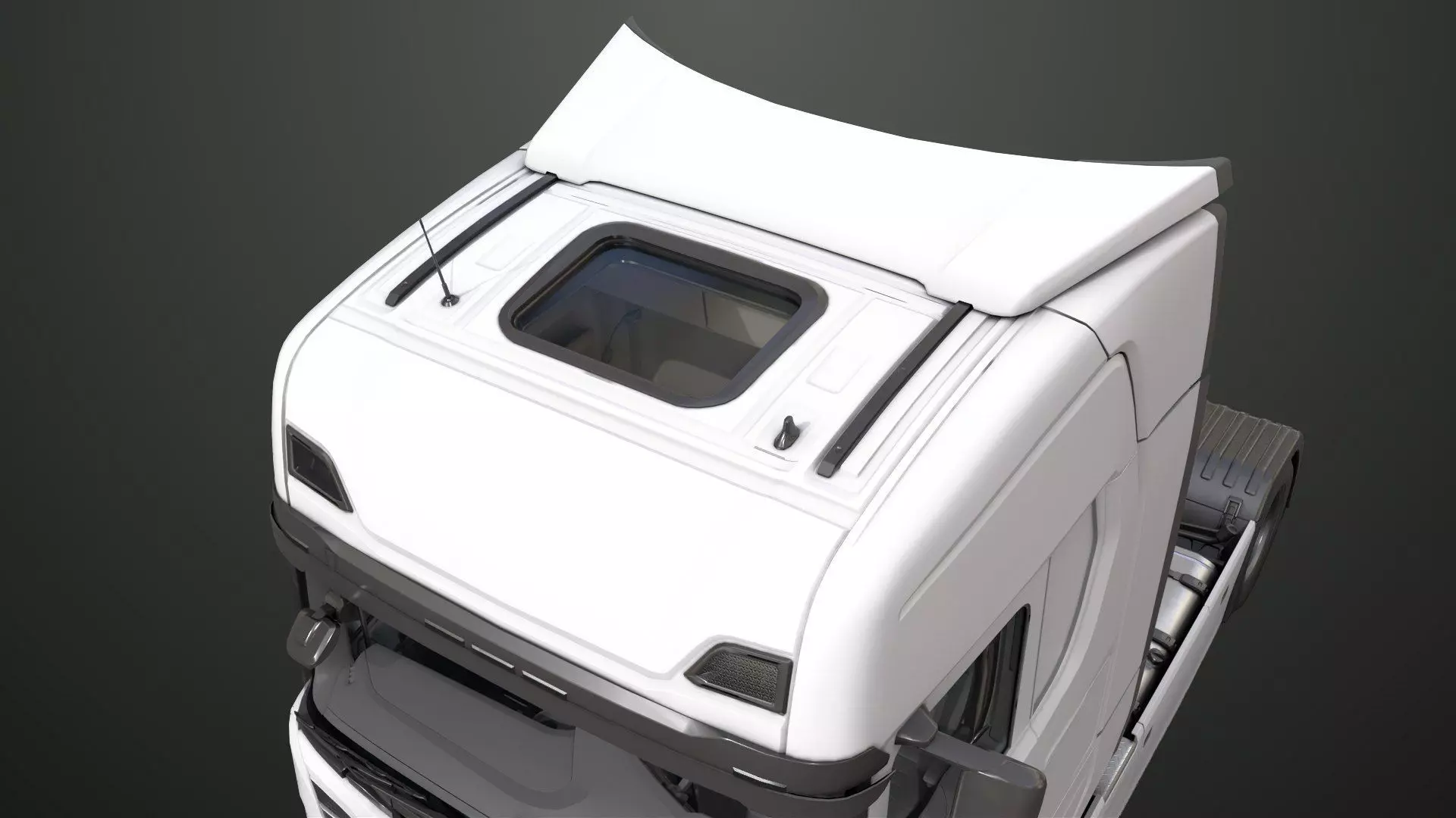 Heavy Truck Chassis 06  Interior All PBR Unity UE Textures Low-poly 3D model_26