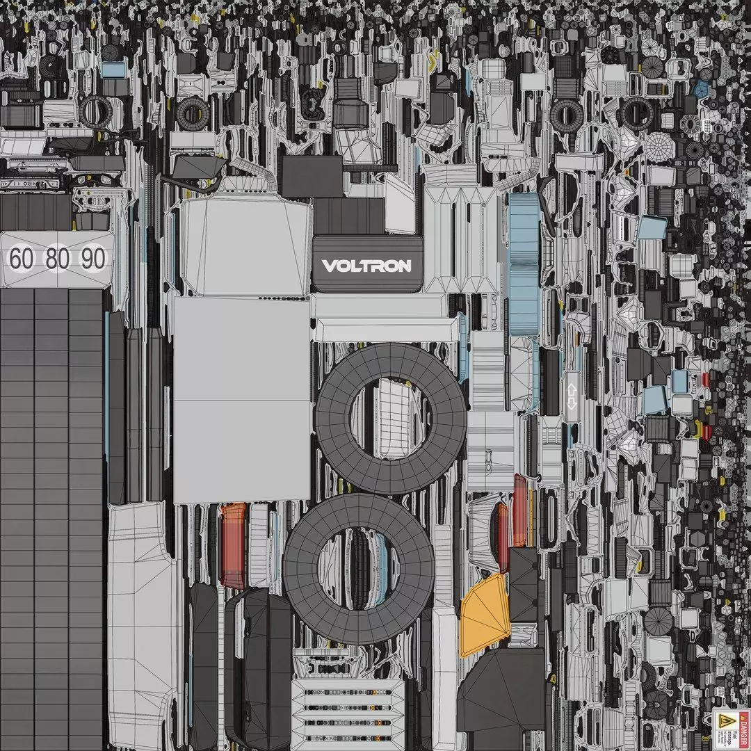 Heavy Truck Chassis 06  Interior All PBR Unity UE Textures Low-poly 3D model_61