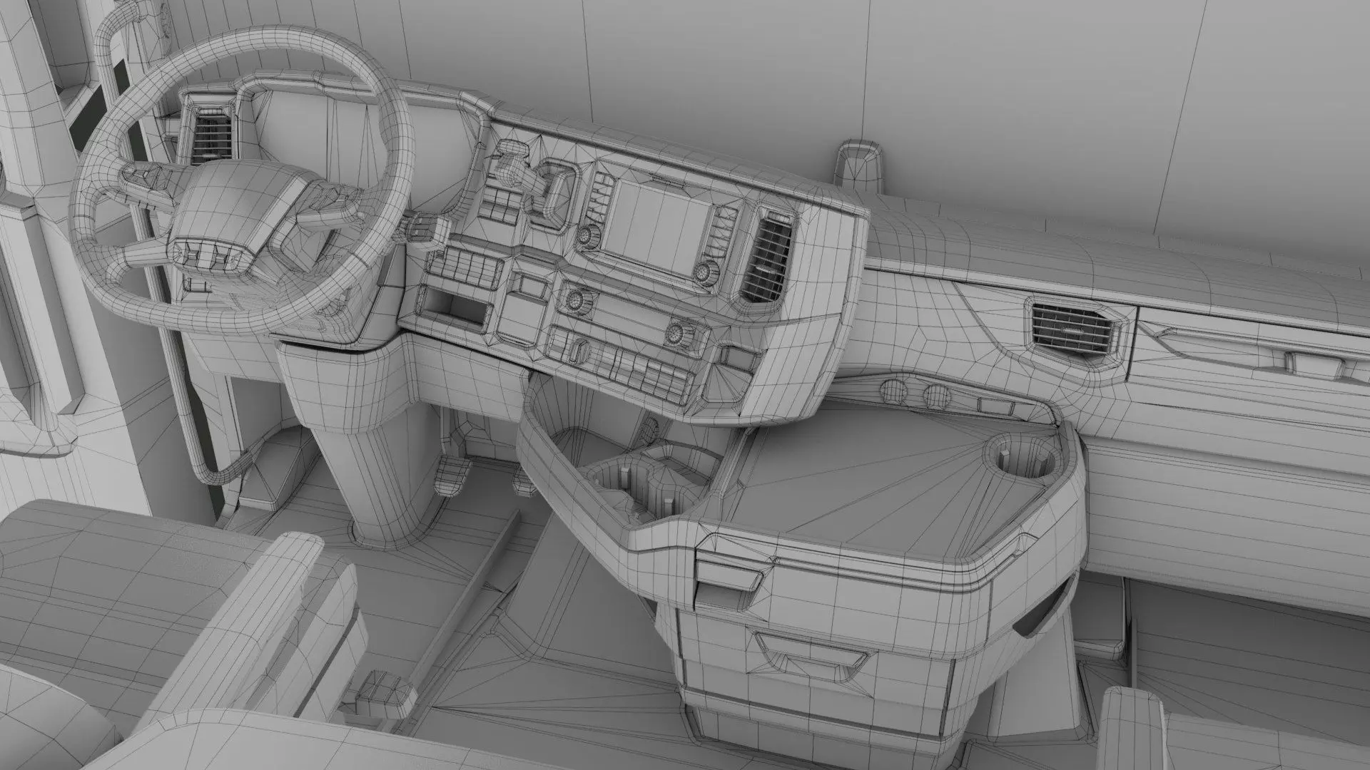 Heavy Truck Chassis 06  Interior All PBR Unity UE Textures Low-poly 3D model_56