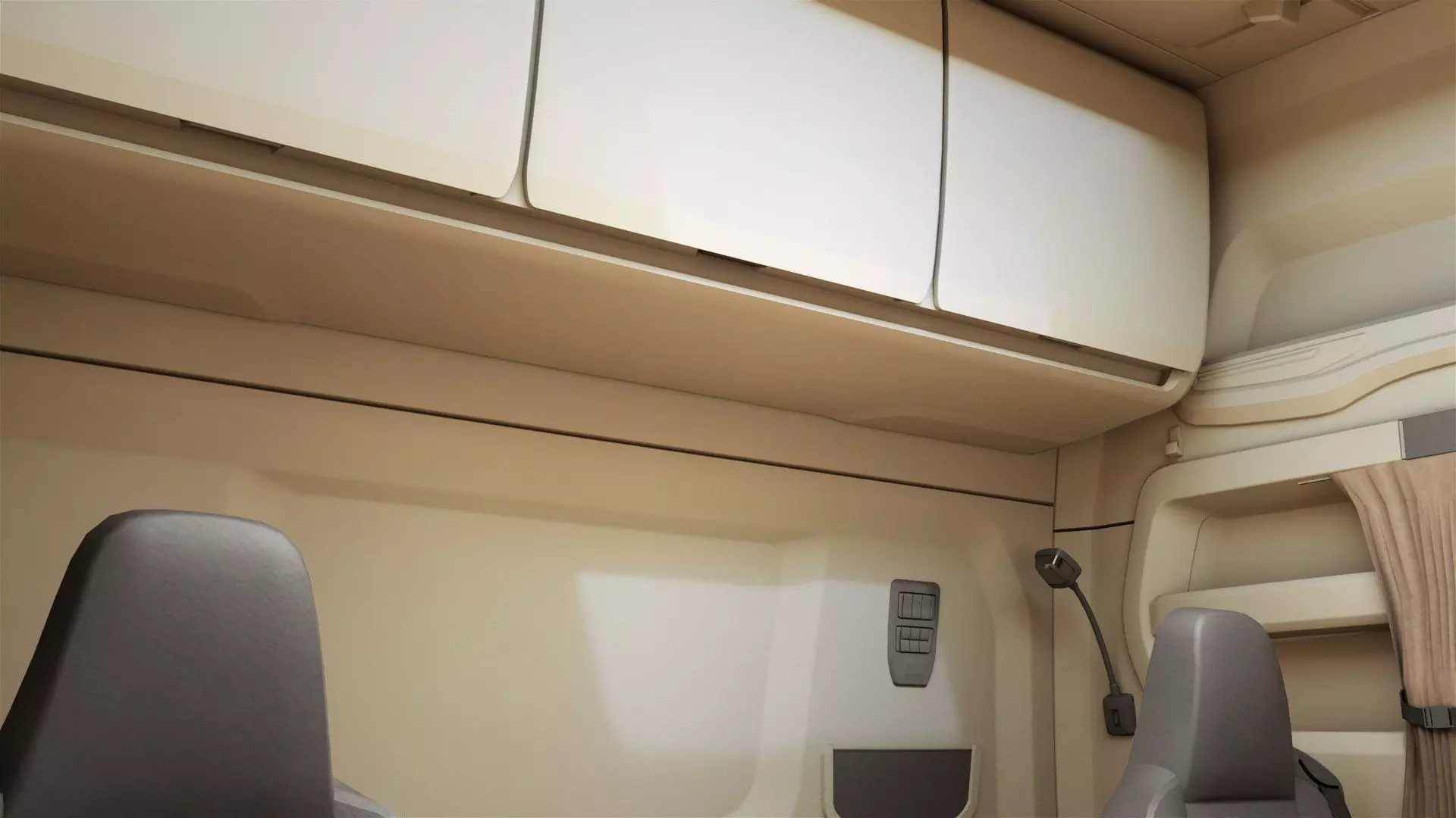 Heavy Truck Chassis 06  Interior All PBR Unity UE Textures Low-poly 3D model_35