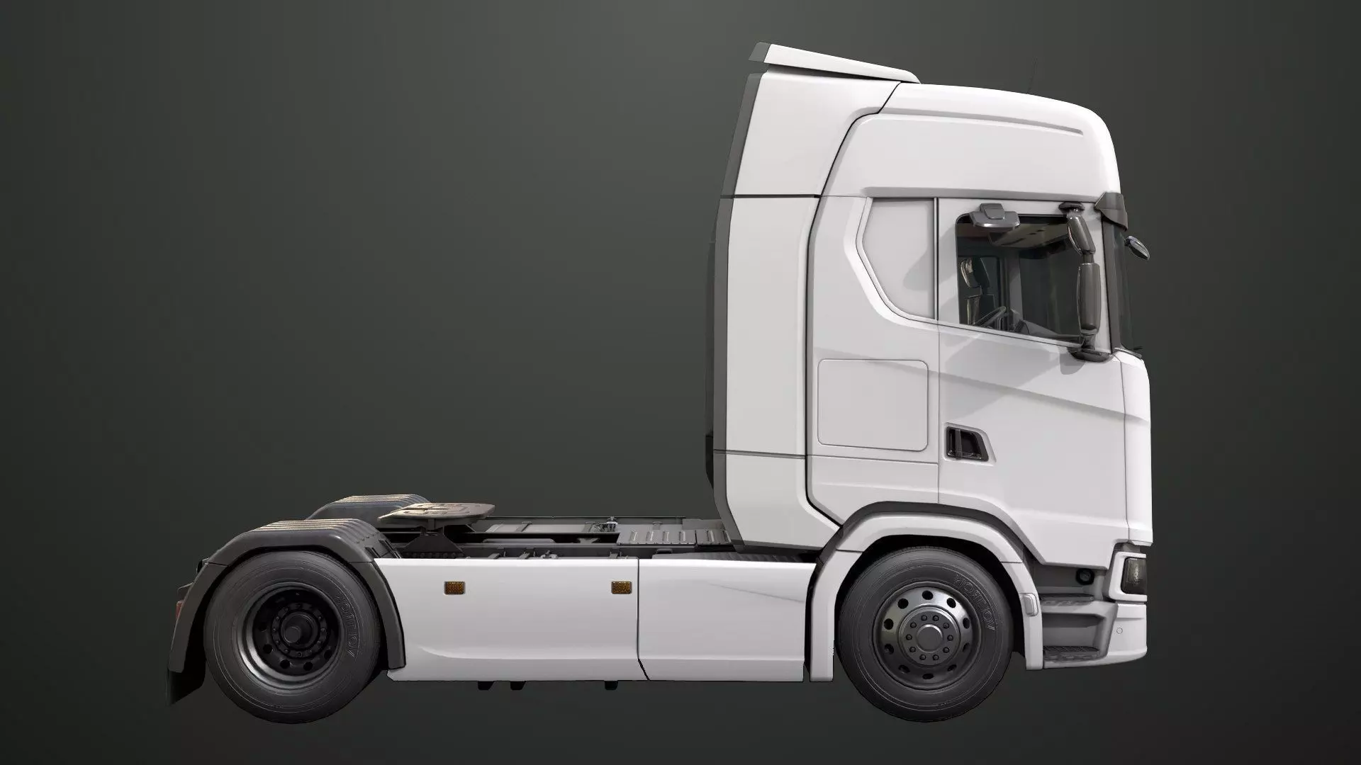 Heavy Truck Chassis 06  Interior All PBR Unity UE Textures Low-poly 3D model_10