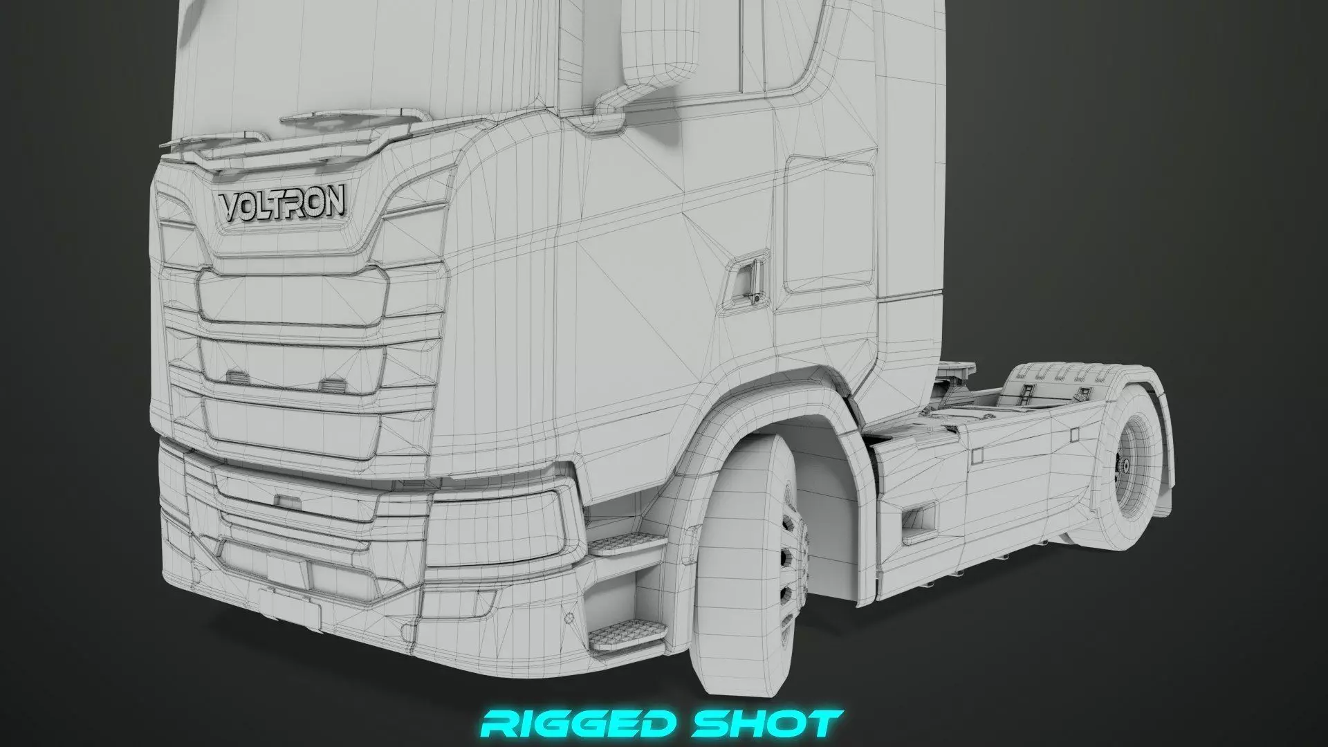 Heavy Truck Chassis 06  Interior All PBR Unity UE Textures Low-poly 3D model_48