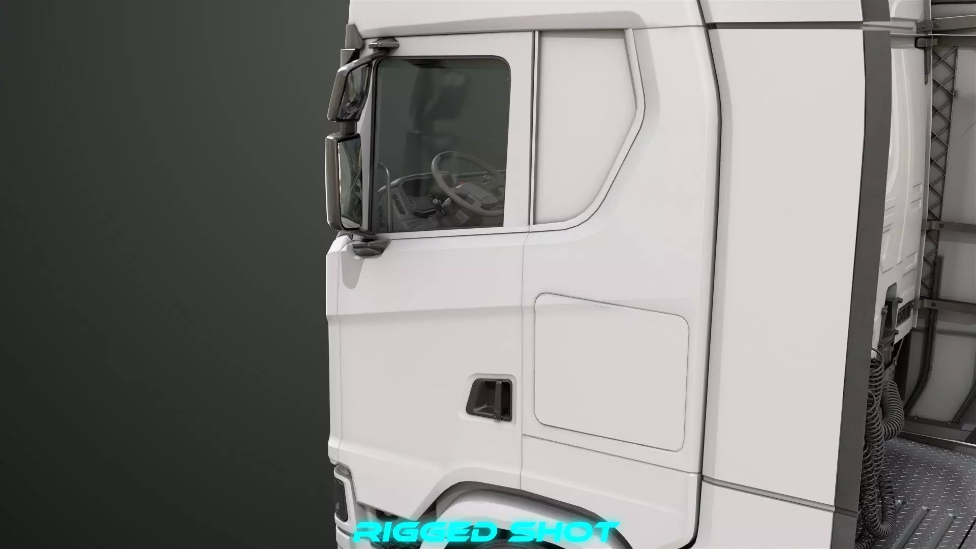 Heavy Truck Chassis 06  Interior All PBR Unity UE Textures Low-poly 3D model_30