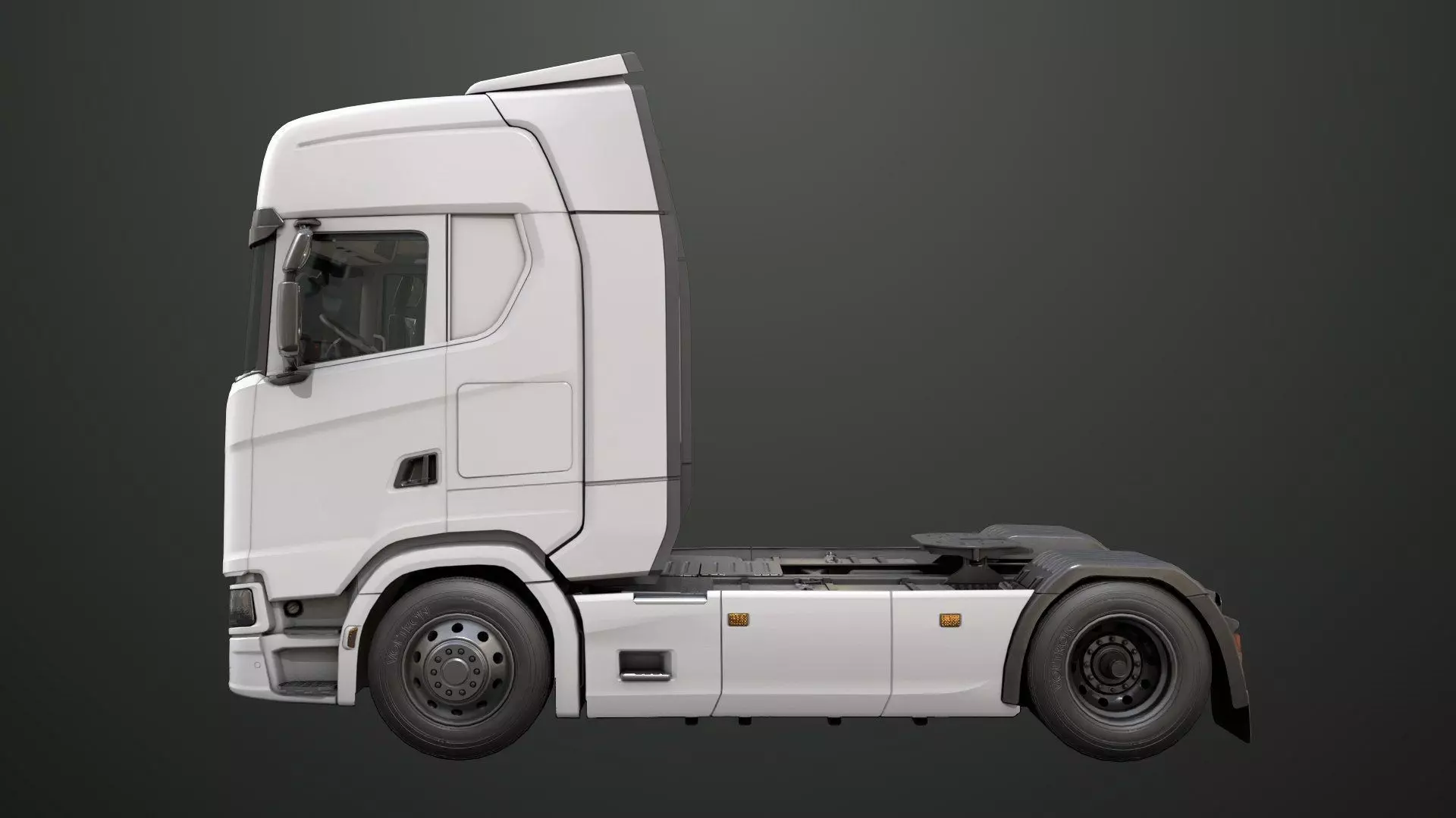 Heavy Truck Chassis 06  Interior All PBR Unity UE Textures Low-poly 3D model_4