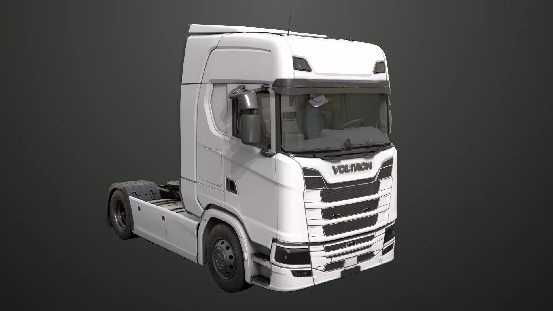 Heavy Truck Chassis 06  Interior All PBR Unity UE Textures Low-poly 3D model_12