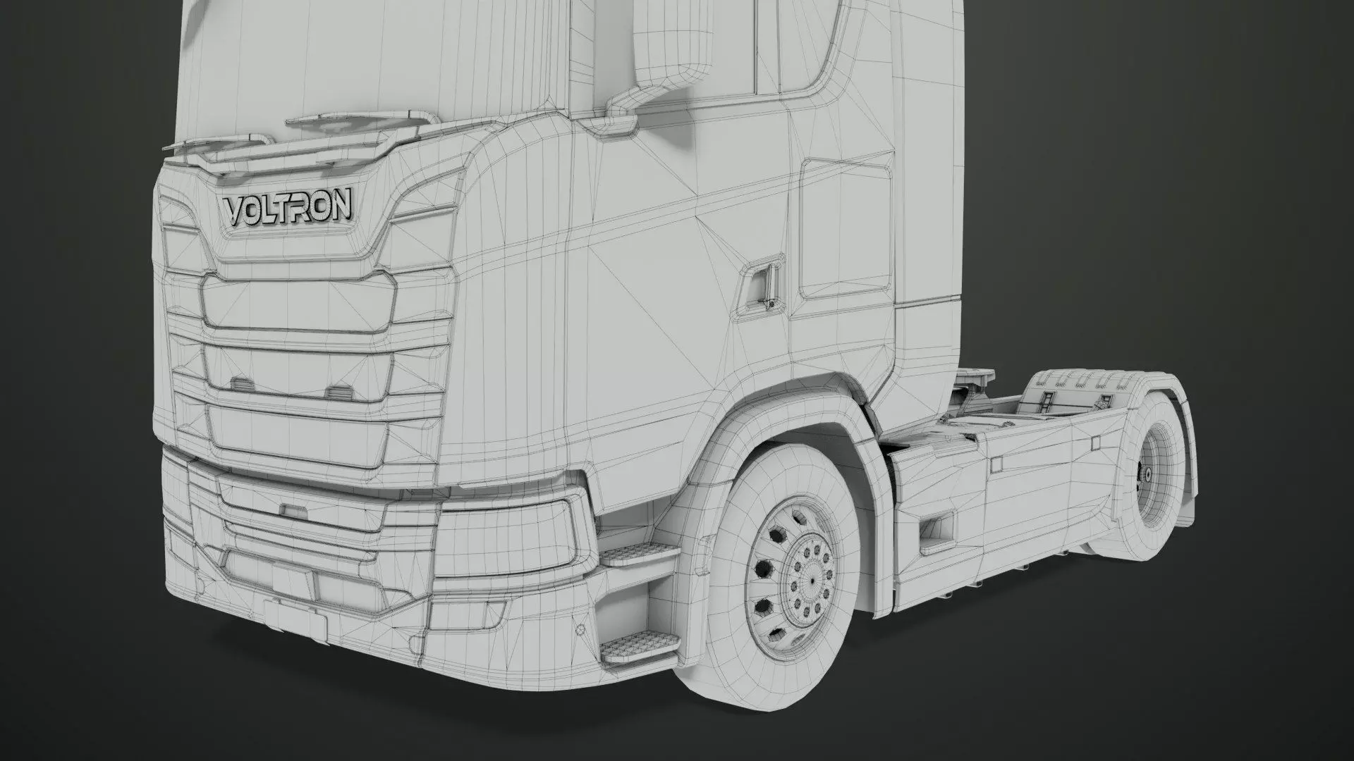 Heavy Truck Chassis 06  Interior All PBR Unity UE Textures Low-poly 3D model_47