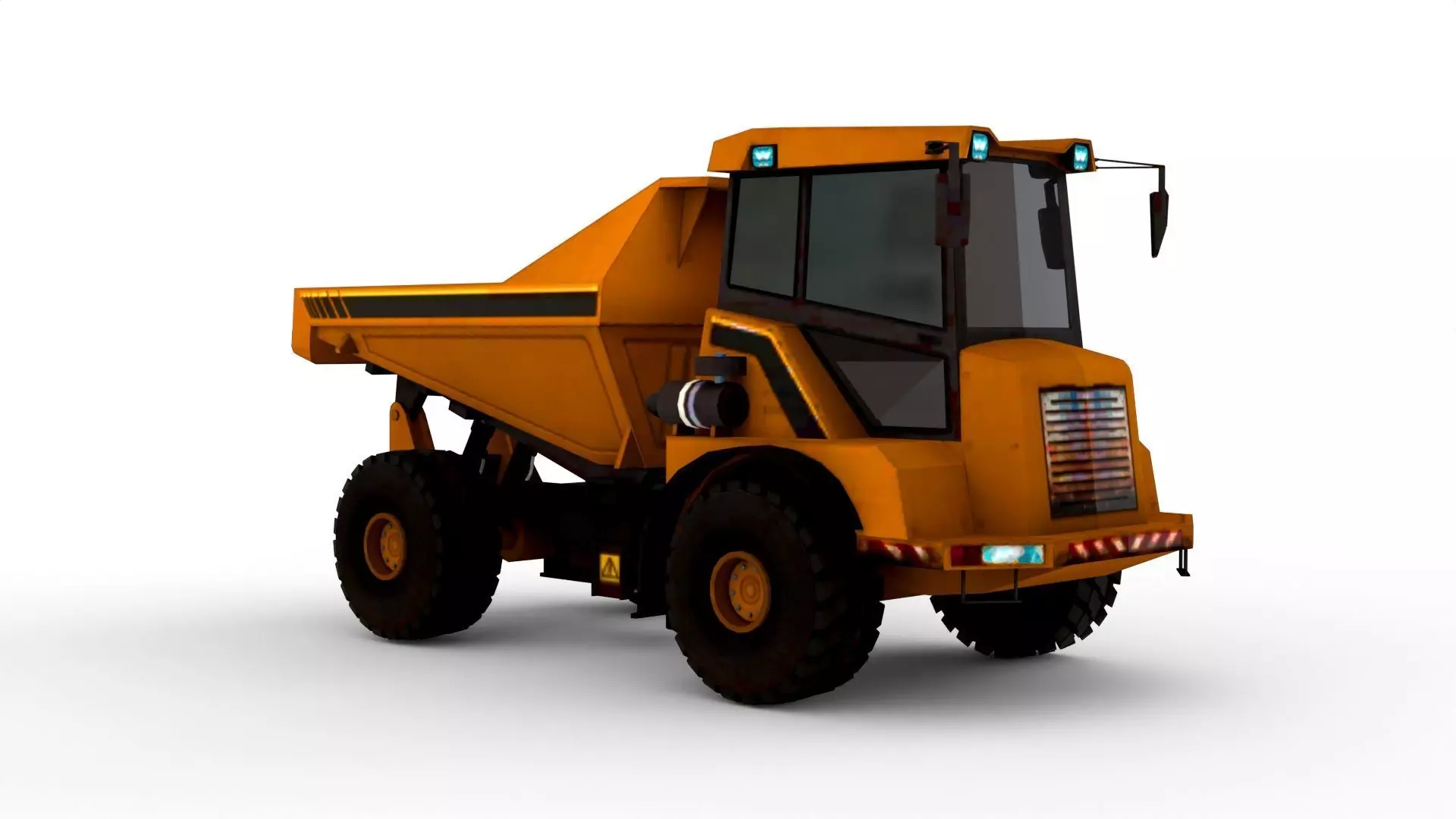 Realistic Construction Truck 3D Model - Heavy Machinery Low-poly 3D model_0
