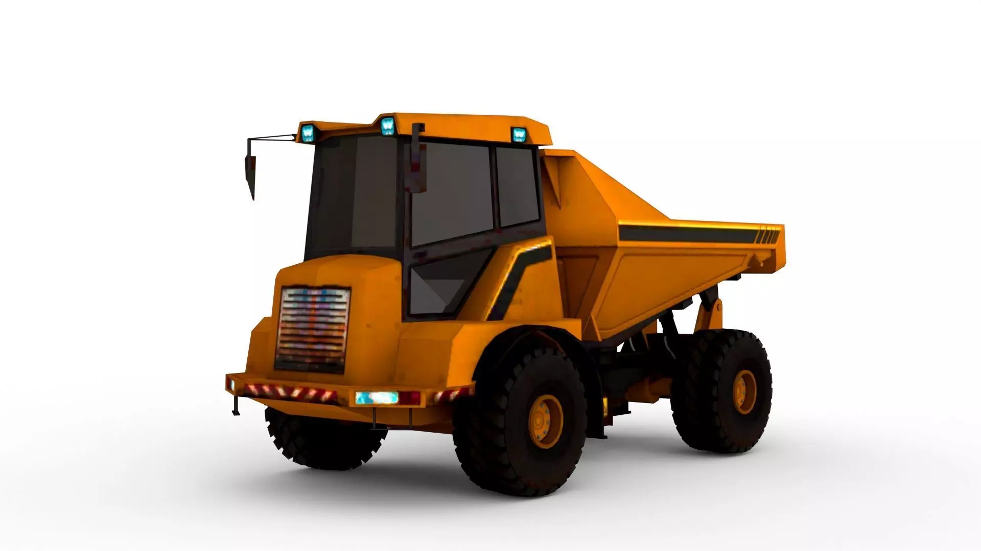 Realistic Construction Truck 3D Model - Heavy Machinery Low-poly 3D model_1