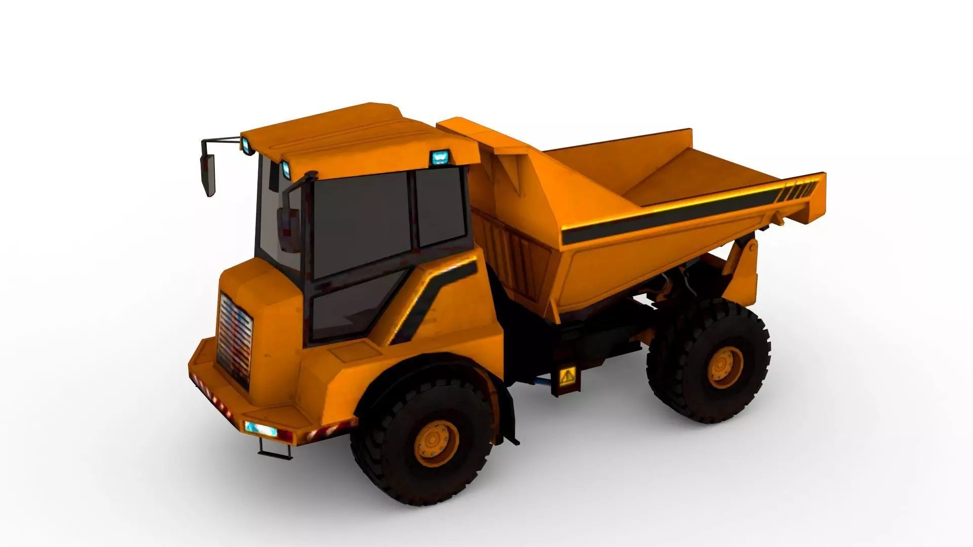 Realistic Construction Truck 3D Model - Heavy Machinery Low-poly 3D model_4