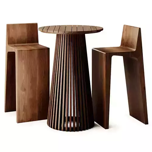 Sklum Mura Table and Fico Atlas Barstool