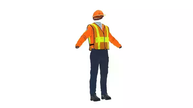 Realistic Construction Uniform 3D Model Low-poly 3D model Realistic Construction Uniform 3D Model Low-poly 3D model