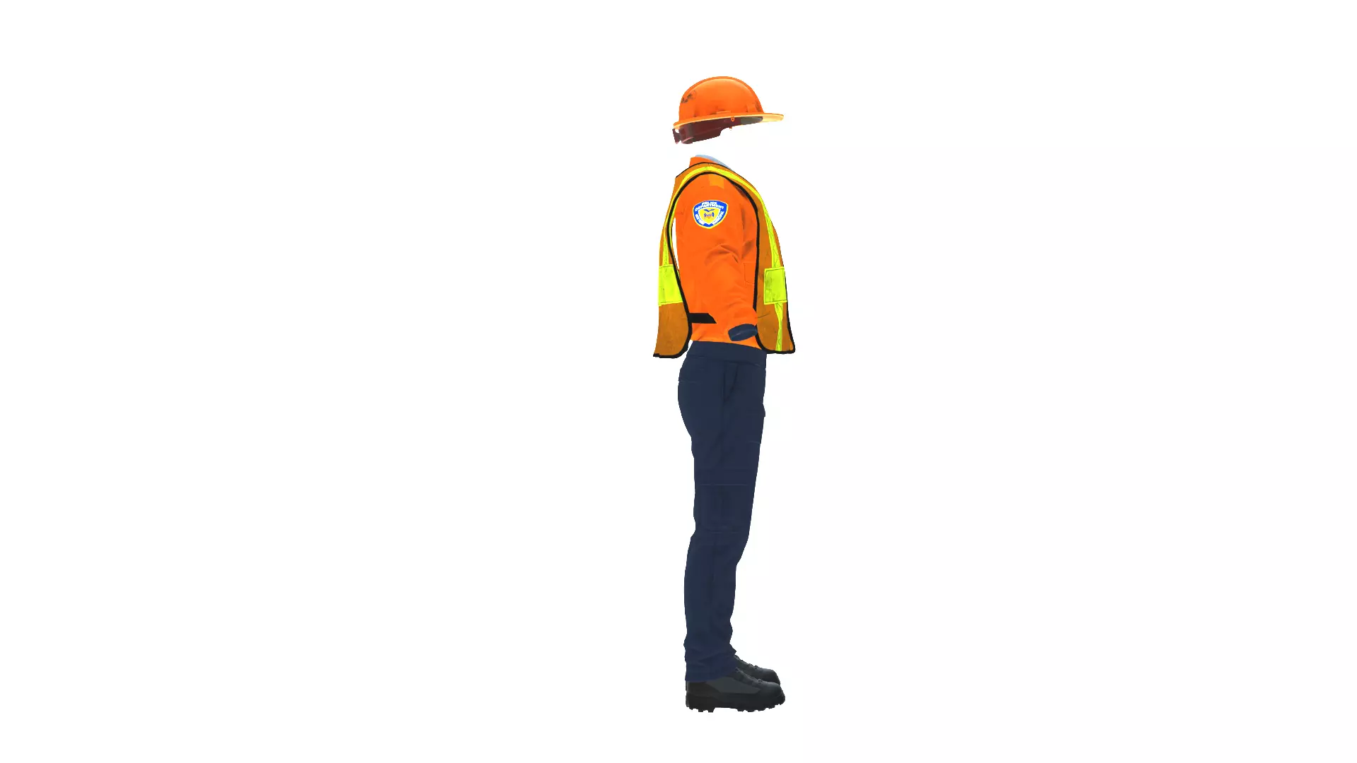 Realistic Construction Uniform 3D Model Low-poly 3D model_2