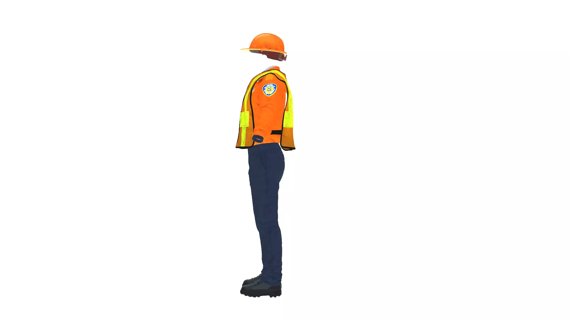 Realistic Construction Uniform 3D Model Low-poly 3D model_5