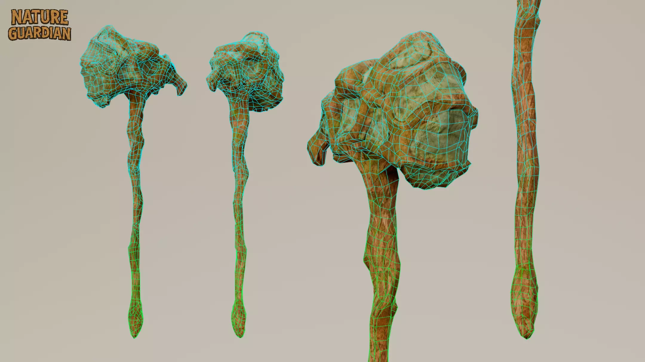 Nature Guardian Character Low-poly 3D model_8