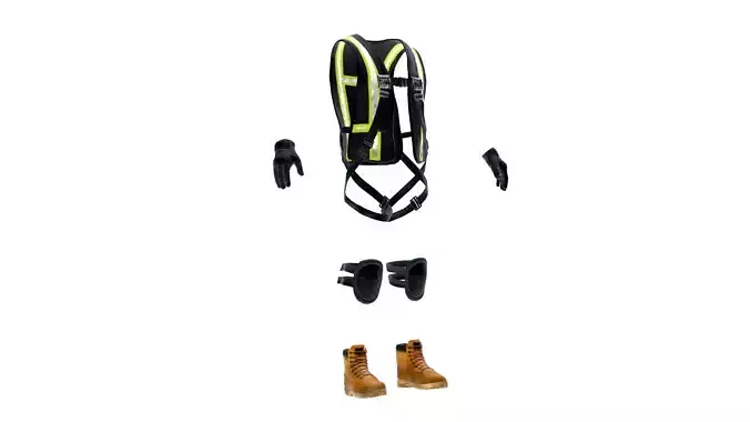 Realistic Electrician Uniform 3D Model Low-poly 3D model