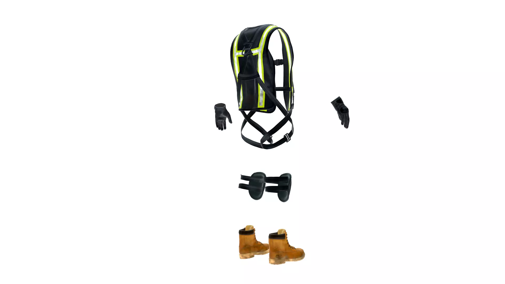 Realistic Electrician Uniform 3D Model Low-poly 3D model_3