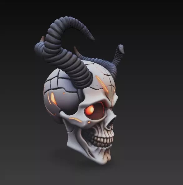 Infernal Skull Collection - Stylized Horned Demon Masks _9