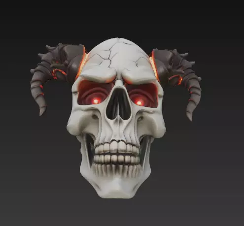Infernal Skull Collection - Stylized Horned Demon Masks _17