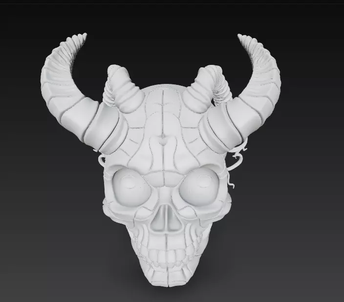 Infernal Skull Collection - Stylized Horned Demon Masks _12