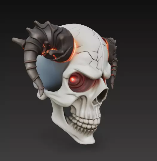Infernal Skull Collection - Stylized Horned Demon Masks _16