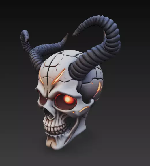 Infernal Skull Collection - Stylized Horned Demon Masks _10