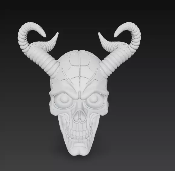 Infernal Skull Collection - Stylized Horned Demon Masks _11