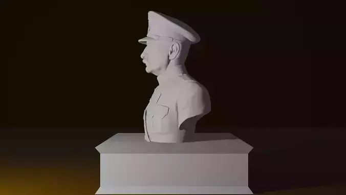 Printable Reza shah statue with signature 3D print model