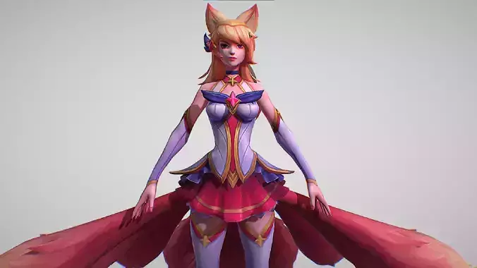 Ahri  - Star Guardian - League Of Legends Low-poly 3D model
