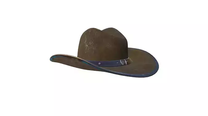 Realistic Cowboy Hat 3D Model - Classic Western Headwear