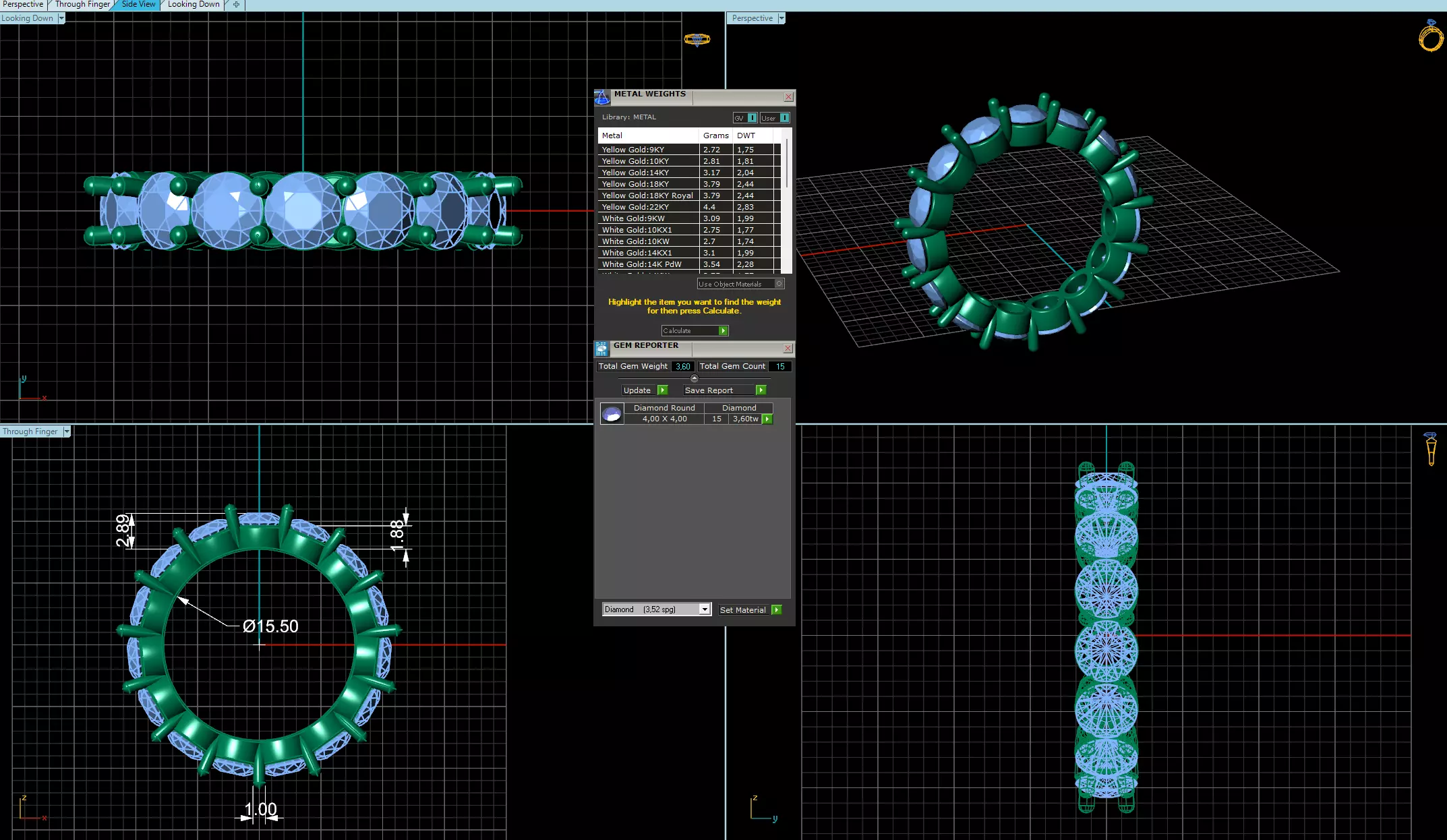 Eternity Rings Collection All Sizes 003 4mm 3D print model_3
