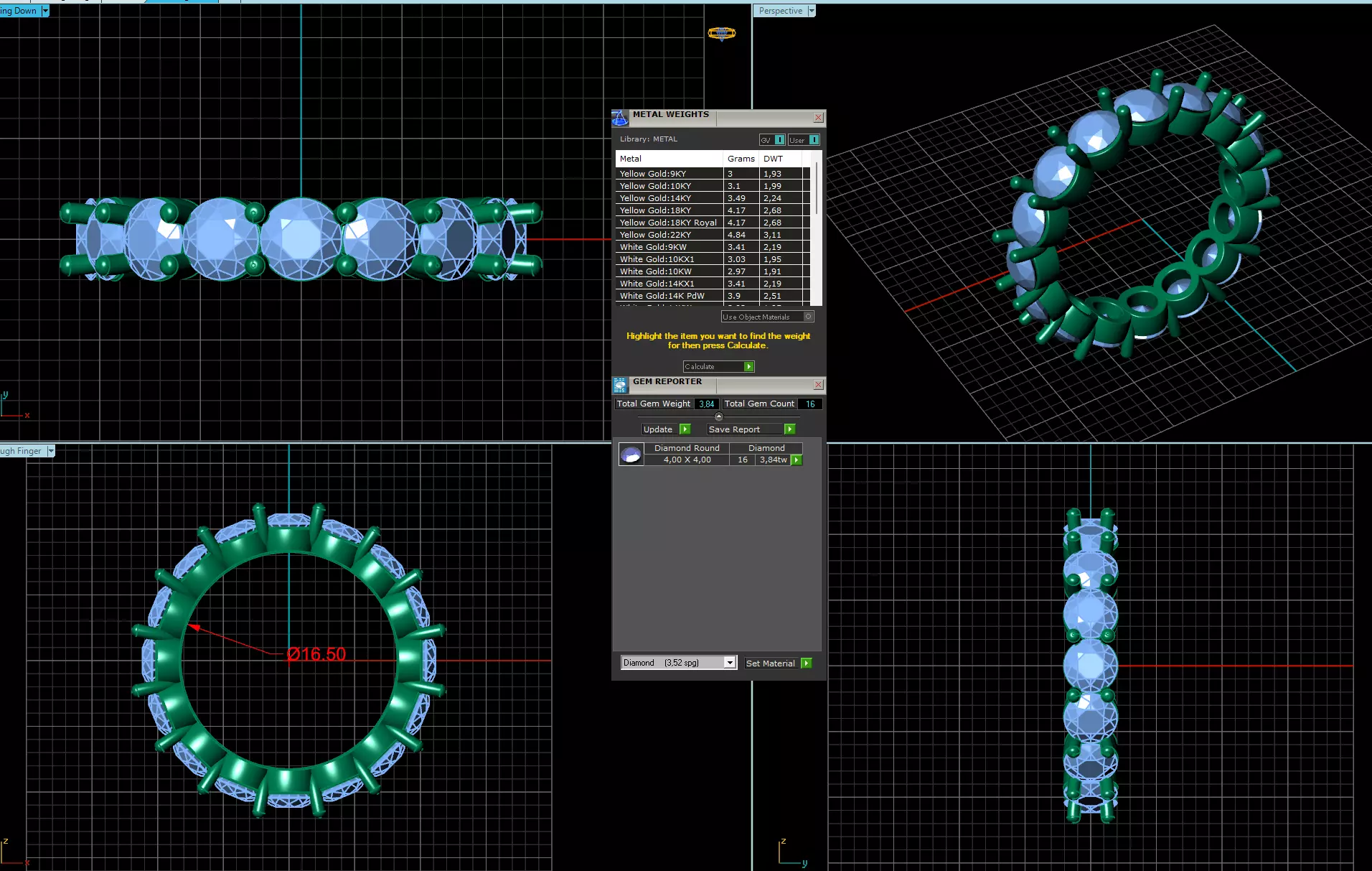 Eternity Rings Collection All Sizes 003 4mm 3D print model_5