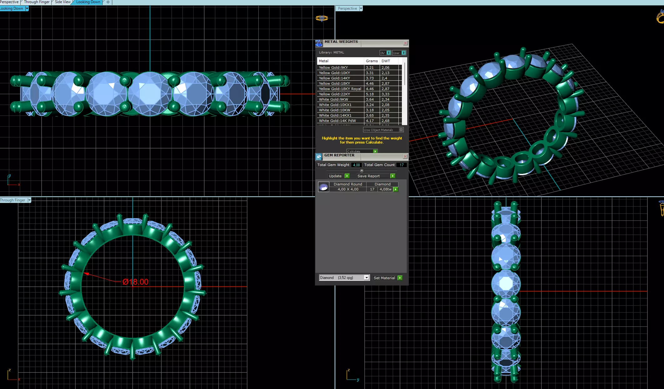 Eternity Rings Collection All Sizes 003 4mm 3D print model_8