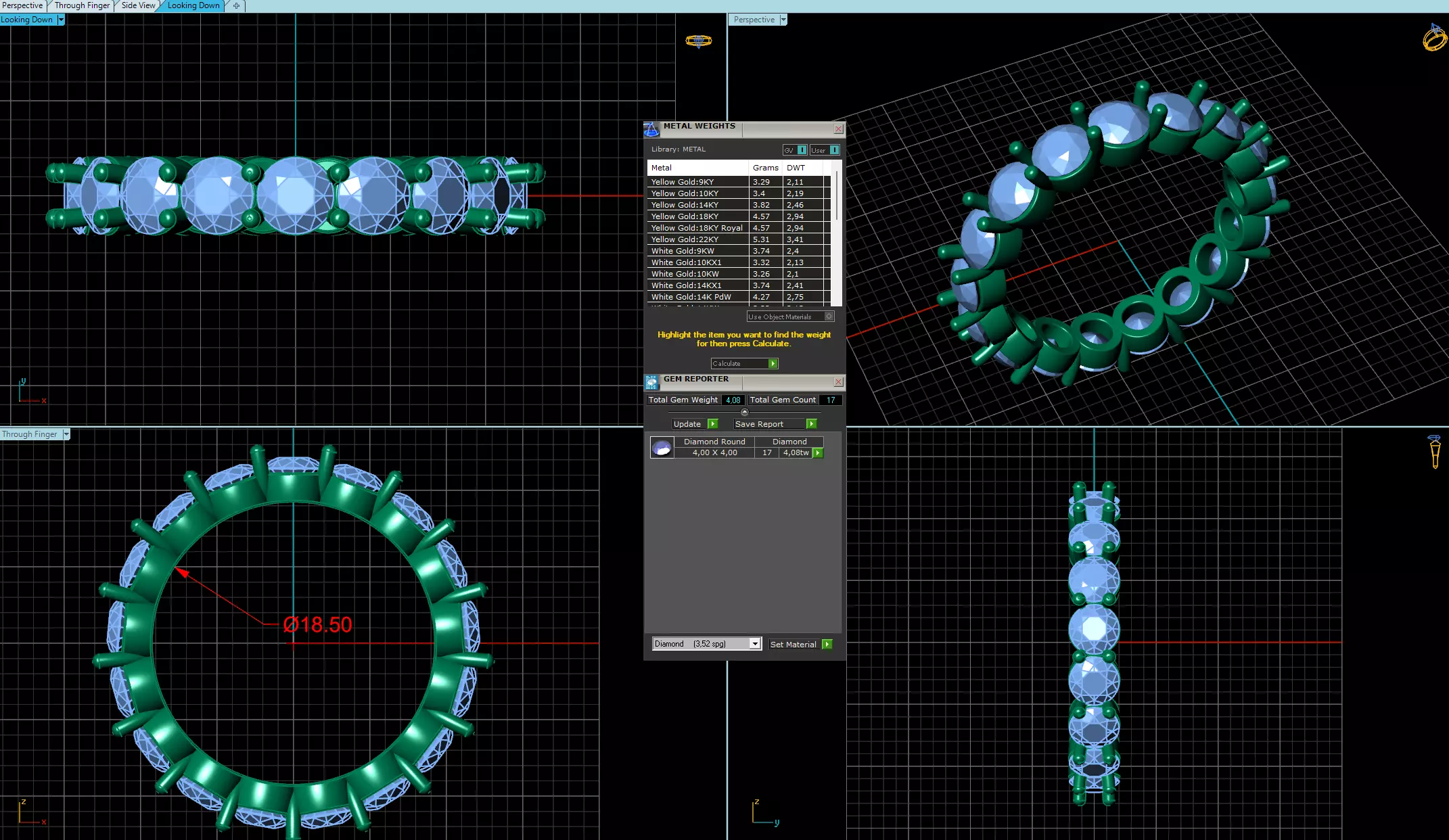 Eternity Rings Collection All Sizes 003 4mm 3D print model_9