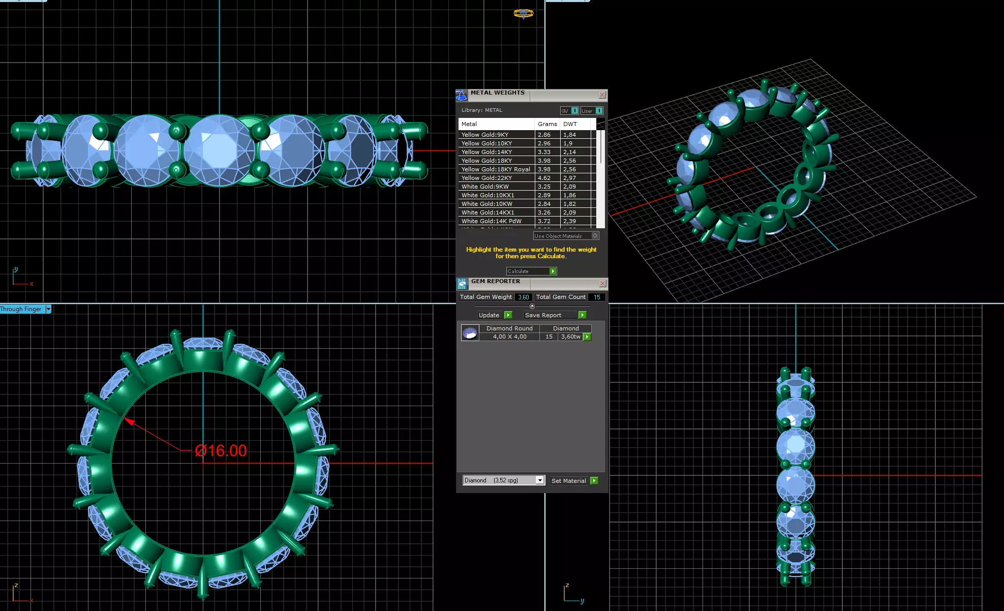Eternity Rings Collection All Sizes 003 4mm 3D print model_6