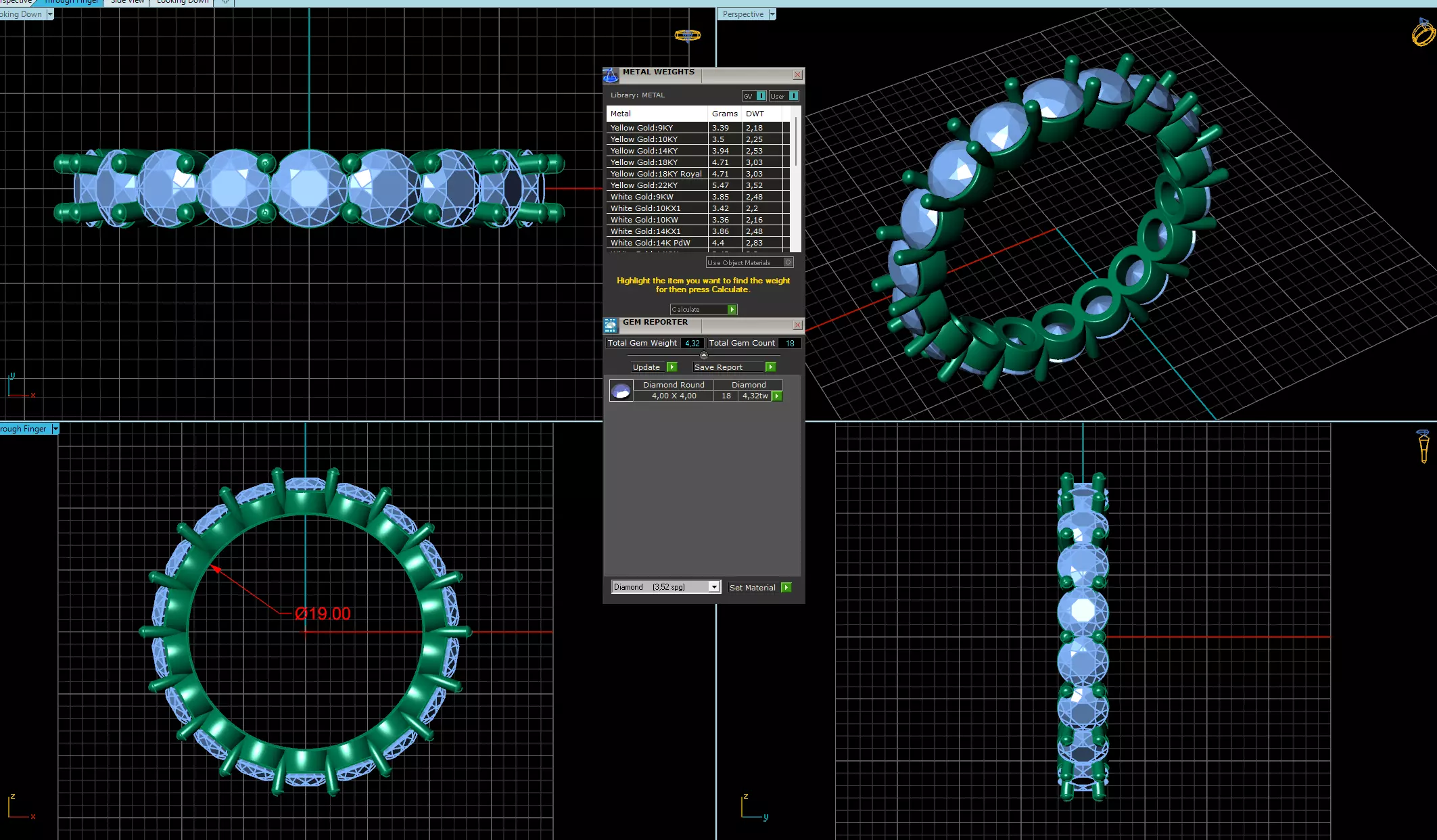 Eternity Rings Collection All Sizes 003 4mm 3D print model_10
