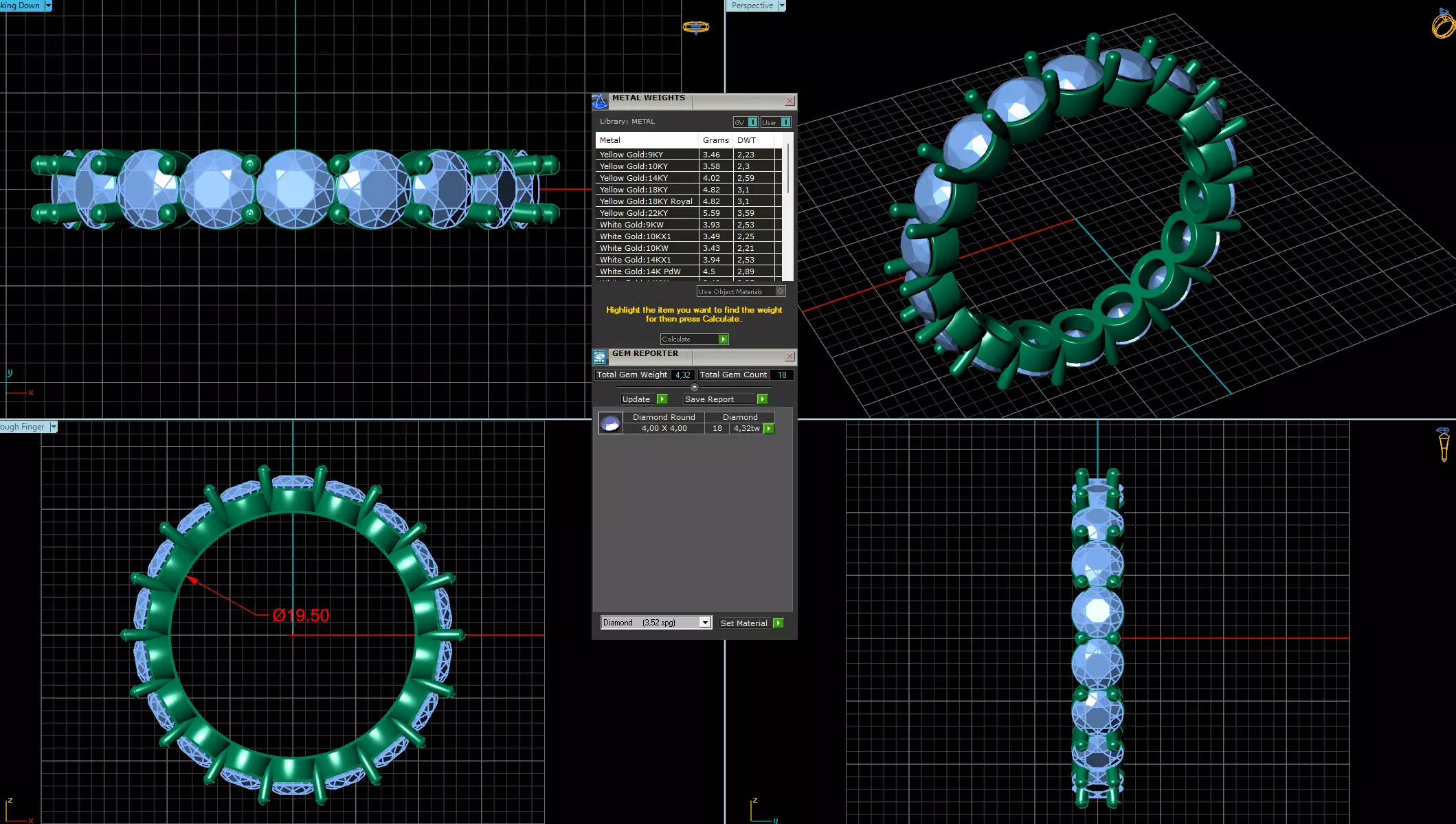 Eternity Rings Collection All Sizes 003 4mm 3D print model_11