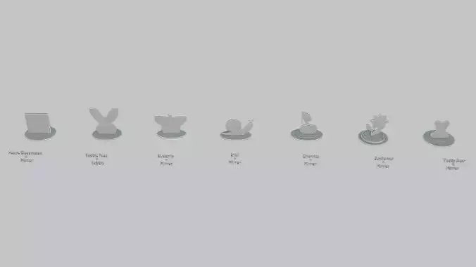 Pastel Dreams Mini Pack Emoji Statues 3D print model