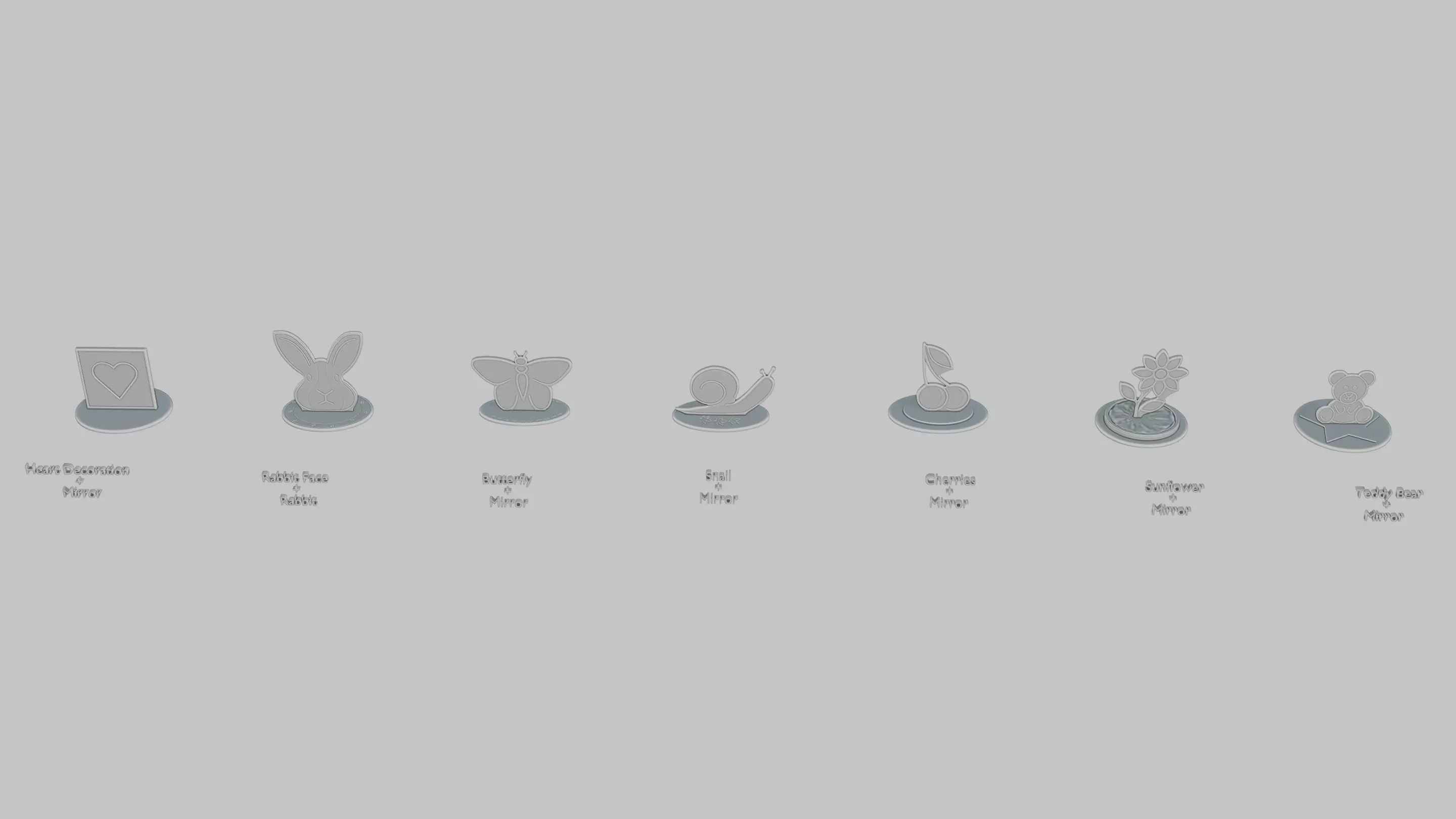 Pastel Dreams Mini Pack Emoji Statues 3D print model_0