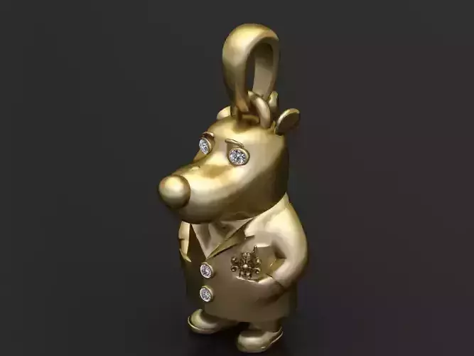 Cartoon character pendant 3D printable model  