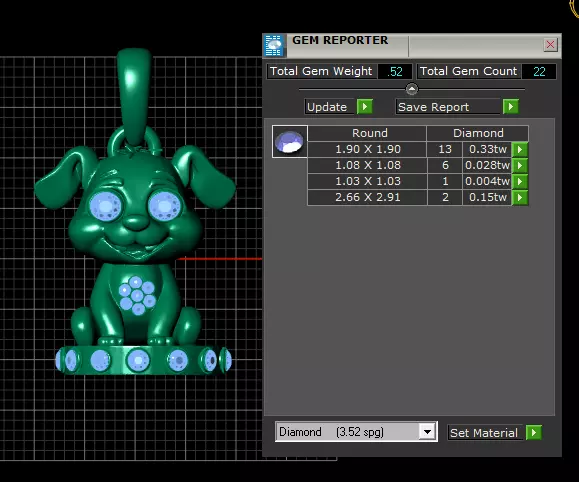 Gold puppy pendant 3D printable model 3D print model_4