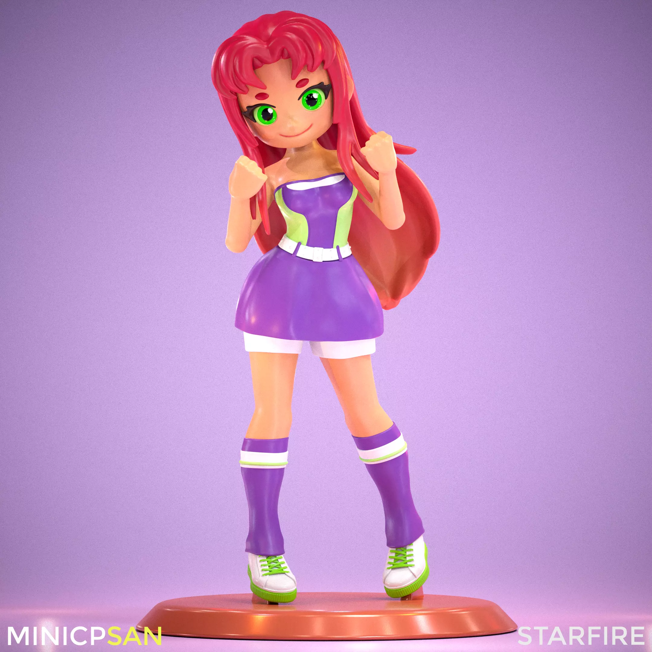 Starfire - Cute Sporty Outfit - Teen Titans 3D print model