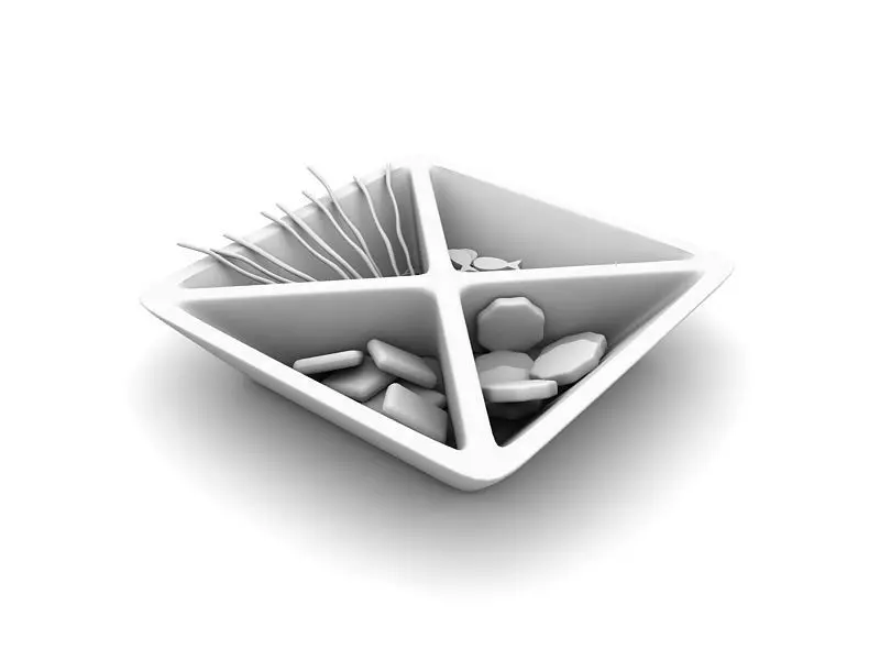 Modern Decorative Dishes 3D Model  Minimalist Tray   3D model_9