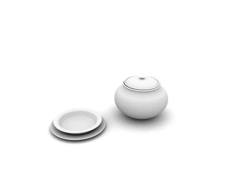 Modern Decorative Dishes 3D Model  Minimalist Tray   3D model_8