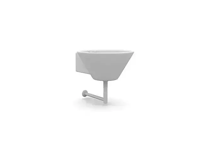 Modern Cone-Shaped Wall-Mounted Basin 3D Model